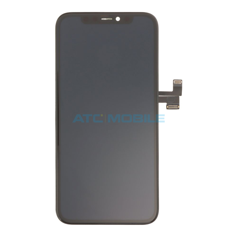 IPH11P-LCDOEM iPhone 11 Pro zadní kryt (sklo) černý s logem (Premium) - EU, Big Hole