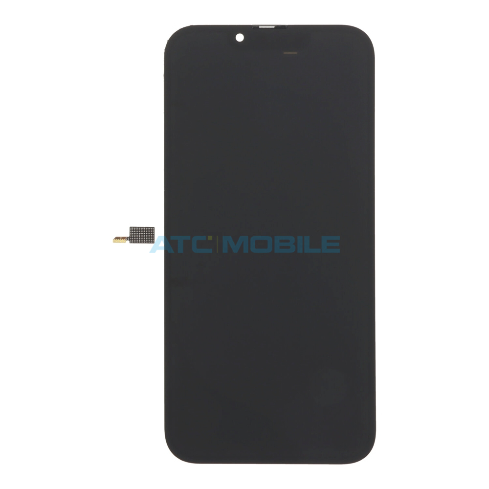 IPH13-LCDSOLED iPhone 13 zadní kryt (sklo) zelený s logem (Premium) - Big Hole