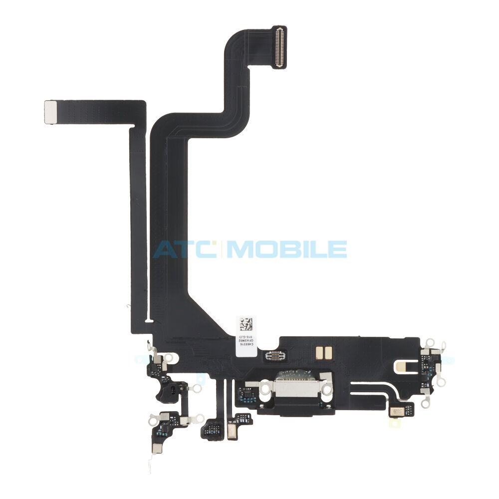 IPH14PM-FLEXCHAROEMBL iPhone 14 Pro Max zadní kryt (sklo) zlatý s logem (OEM) - Big Hole
