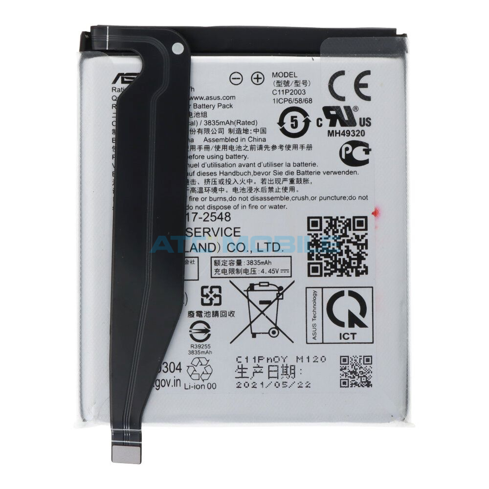 C11P2003-OEM Zadní kryt Asus ZenFone 8 (ZS590KS) černý