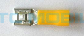 Objímka plochá červená 2,8 x 0,5 mm - izolovaná Objímka plochá červená 2,8 x 0,5 mm - izolovaná