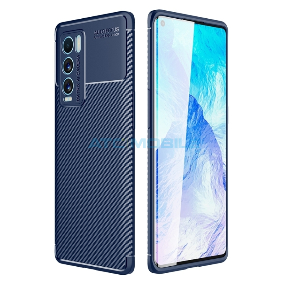 Shockproof Carbon Fiber kryt Realme GT Explorer Master Edition modrý Shockproof Carbon Fiber kryt Realme GT Explorer Master Edition modrý