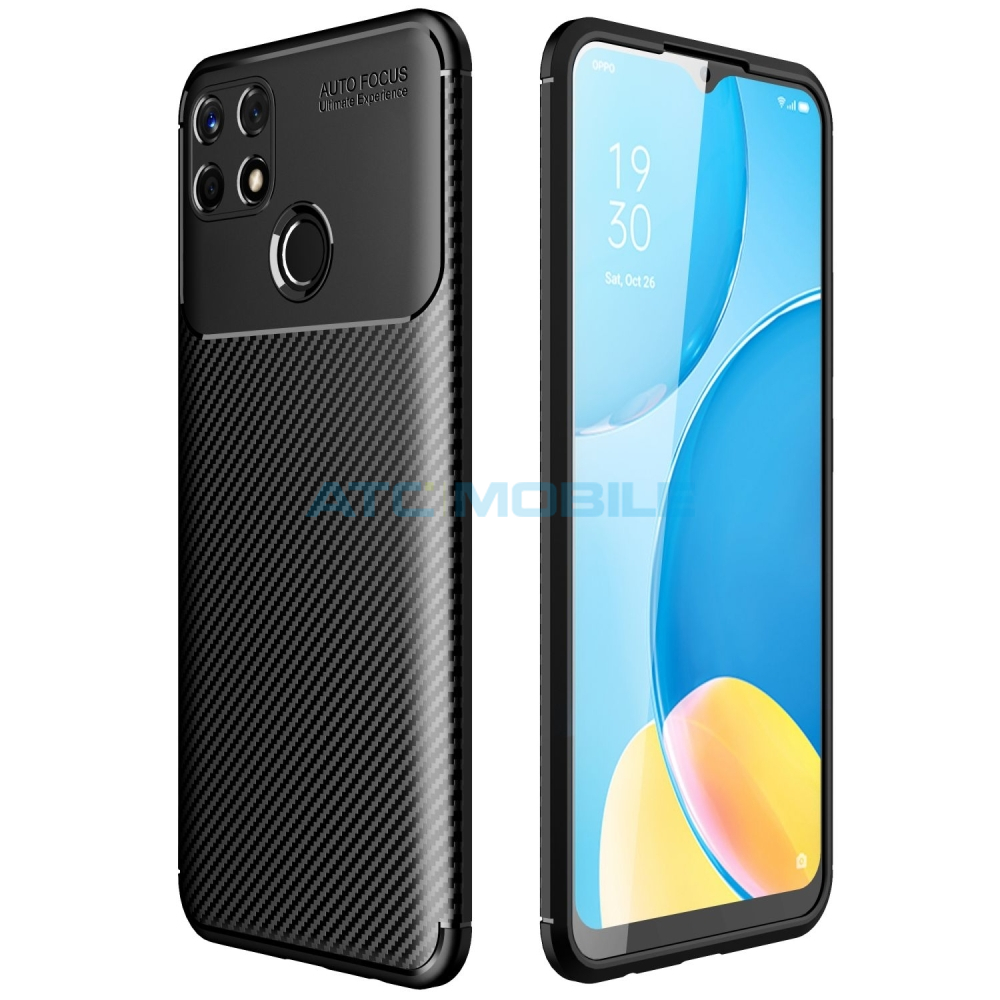 ATC-BCK-REALN30ACFBK Shockproof Carbon Fiber kryt Realme Narzo 30A modrý