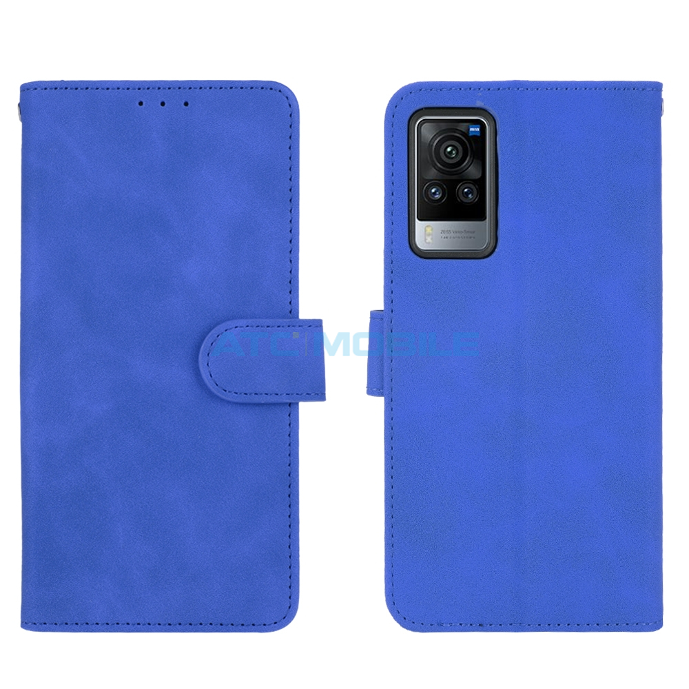 ATC-BOOK-VIVX60BL Shockproof Carbon Fiber kryt Vivo X60 Pro modr&yacute;