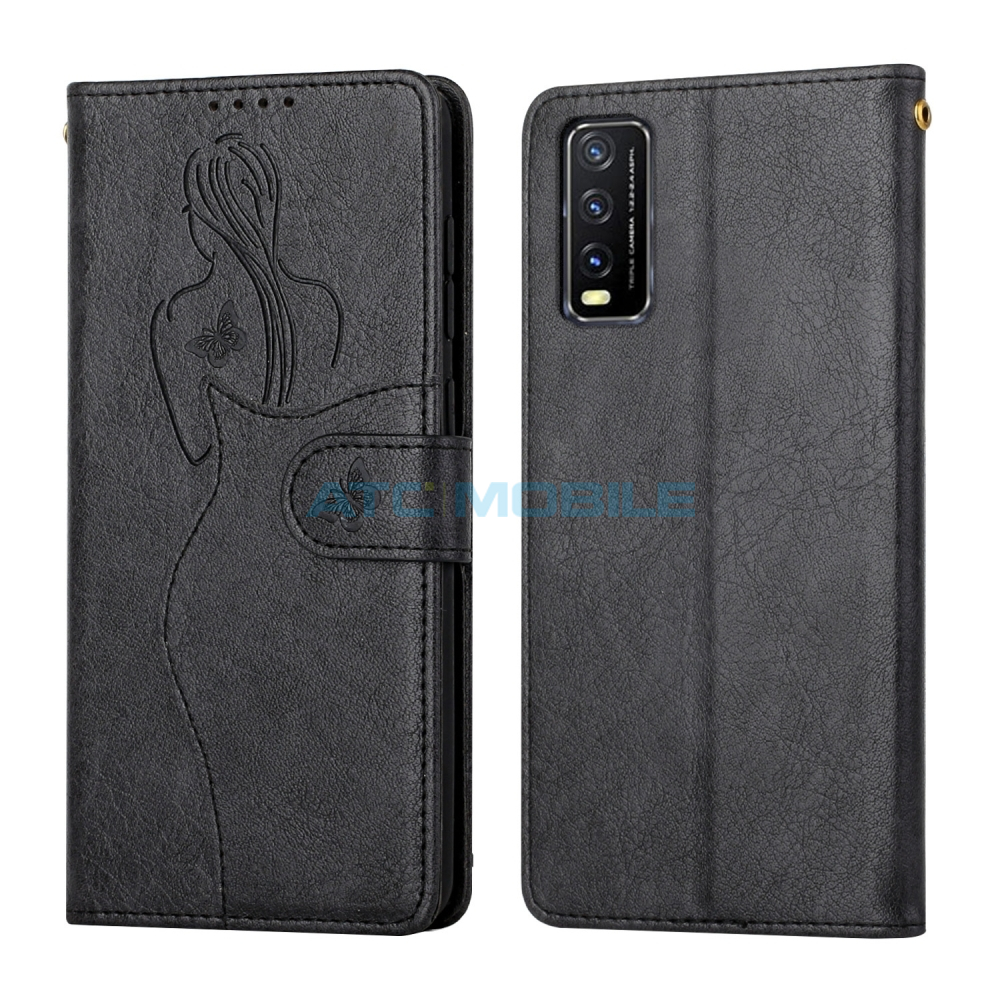 ATC-BOOK-VIY21BGBK Shockproof kryt Shield4U Vivo Y21 4G, Y33s černý/modrý s kroužkem
