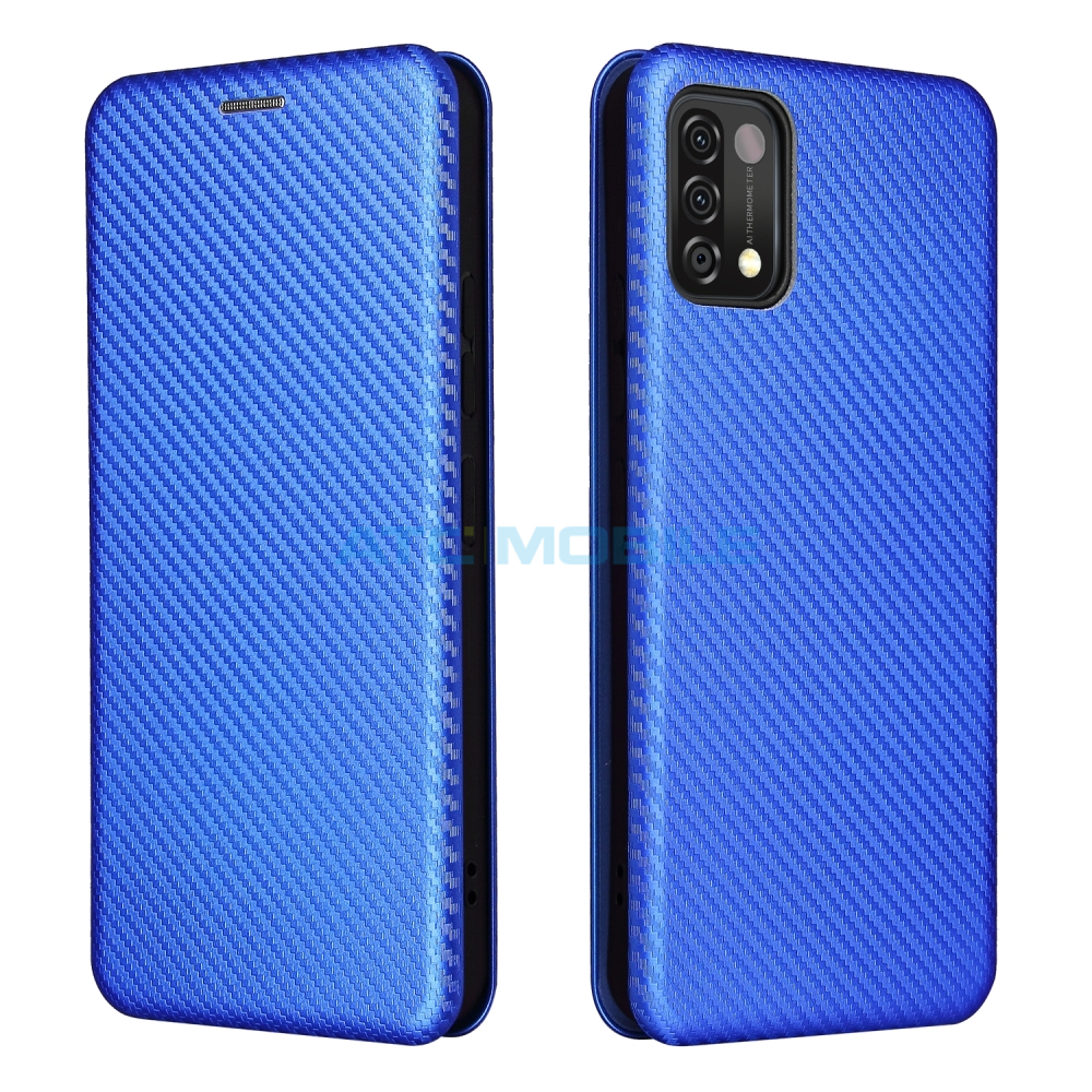 Pouzdro Magnetic Case Umidigi A11 Carbon Fiber modré Pouzdro Magnetic Case Umidigi A11 Carbon Fiber modré