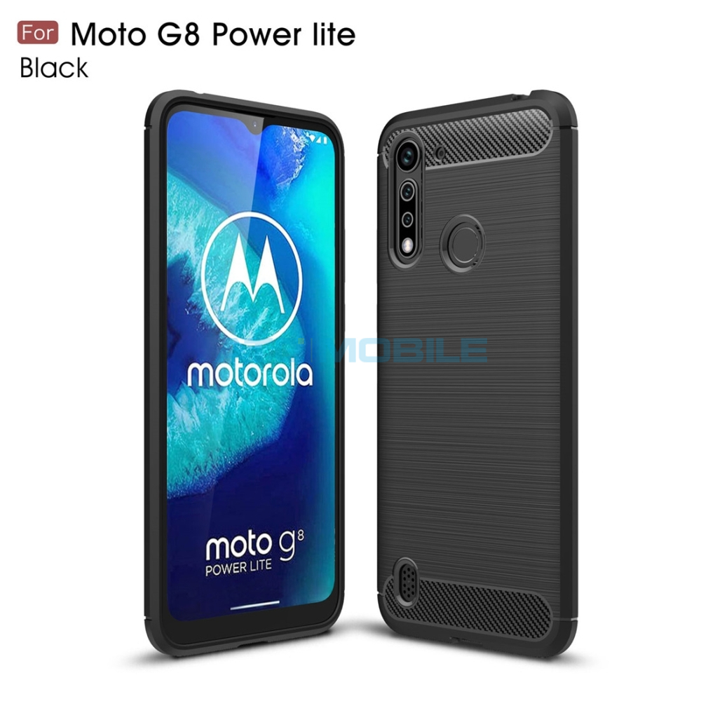 ATC-CARBONBC-MMG8PLBLK Carbon Fiber Case Motorola Moto G8 Power Lite (XT2055-1) modr&yacute;