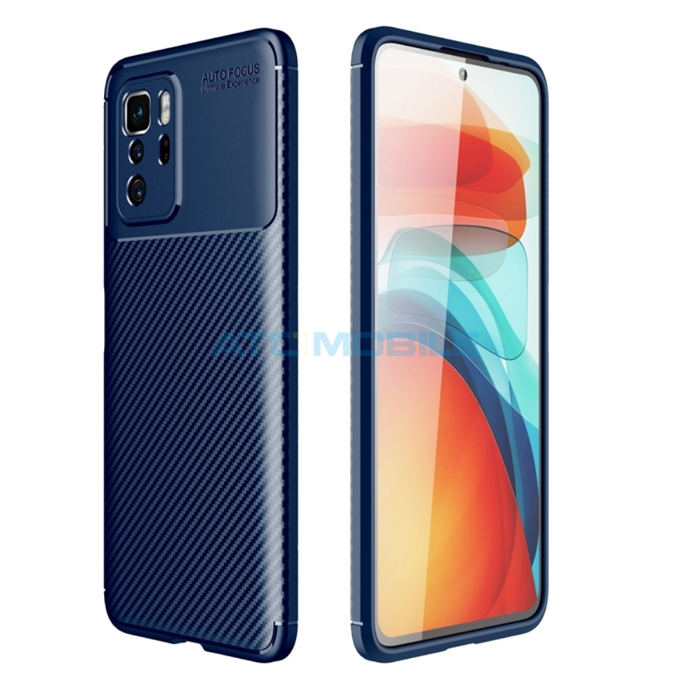 ATC-CARBONBC-XIARN10P5GBL Shockproof kryt ENKAY Xiaomi Redmi Note 10 5G, Poco M3 Pro 5G čirý