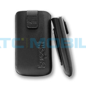 Pouzdro bugatti SlimCase, kůže, velikost M (7,3cm x 12,2 cm), černé Pouzdro bugatti SlimCase, kůže, velikost M (7,3cm x 12,2 cm), černé