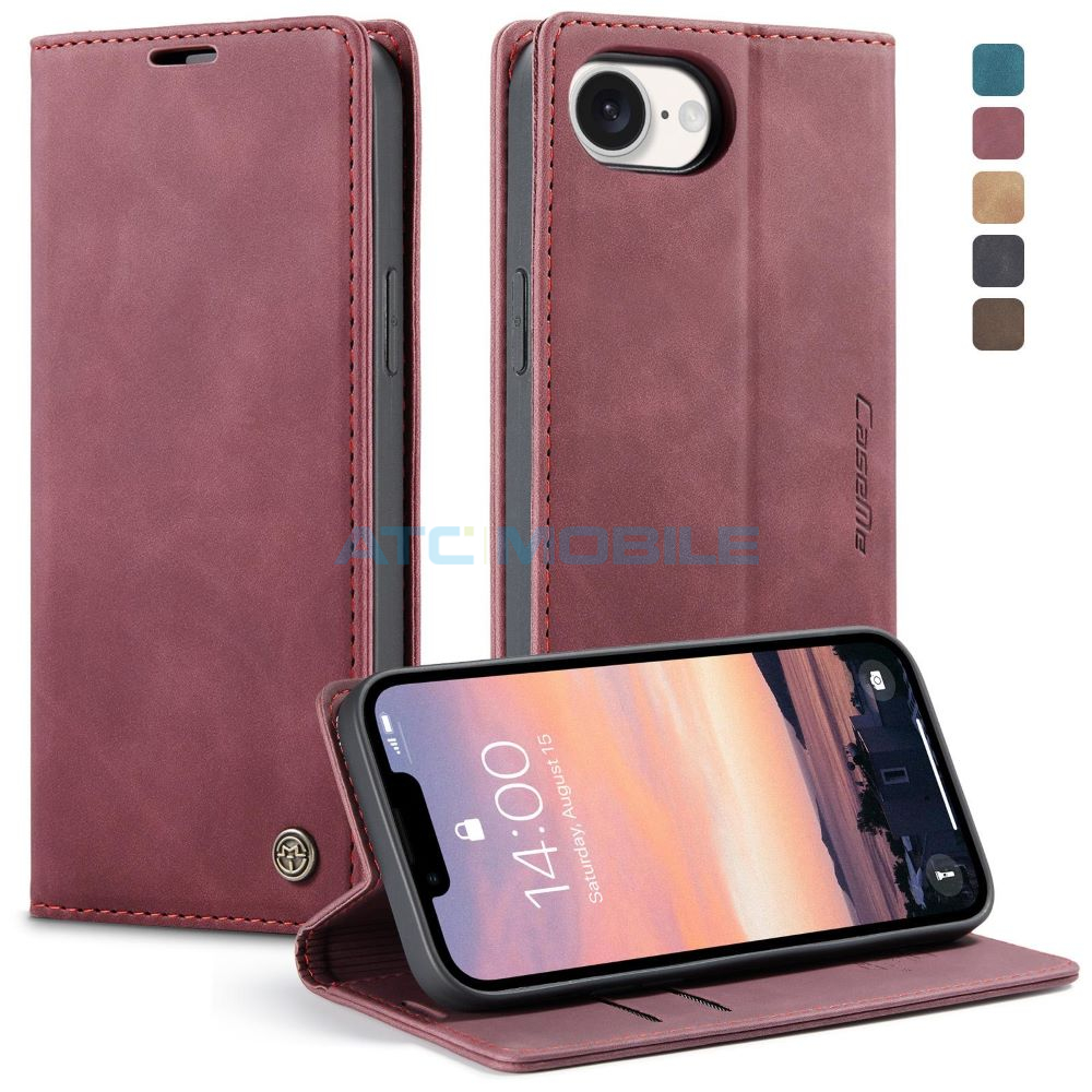 Pouzdro CaseMe Book iPhone 16e, 17e červené Pouzdro CaseMe Book iPhone 16e, 17e červené