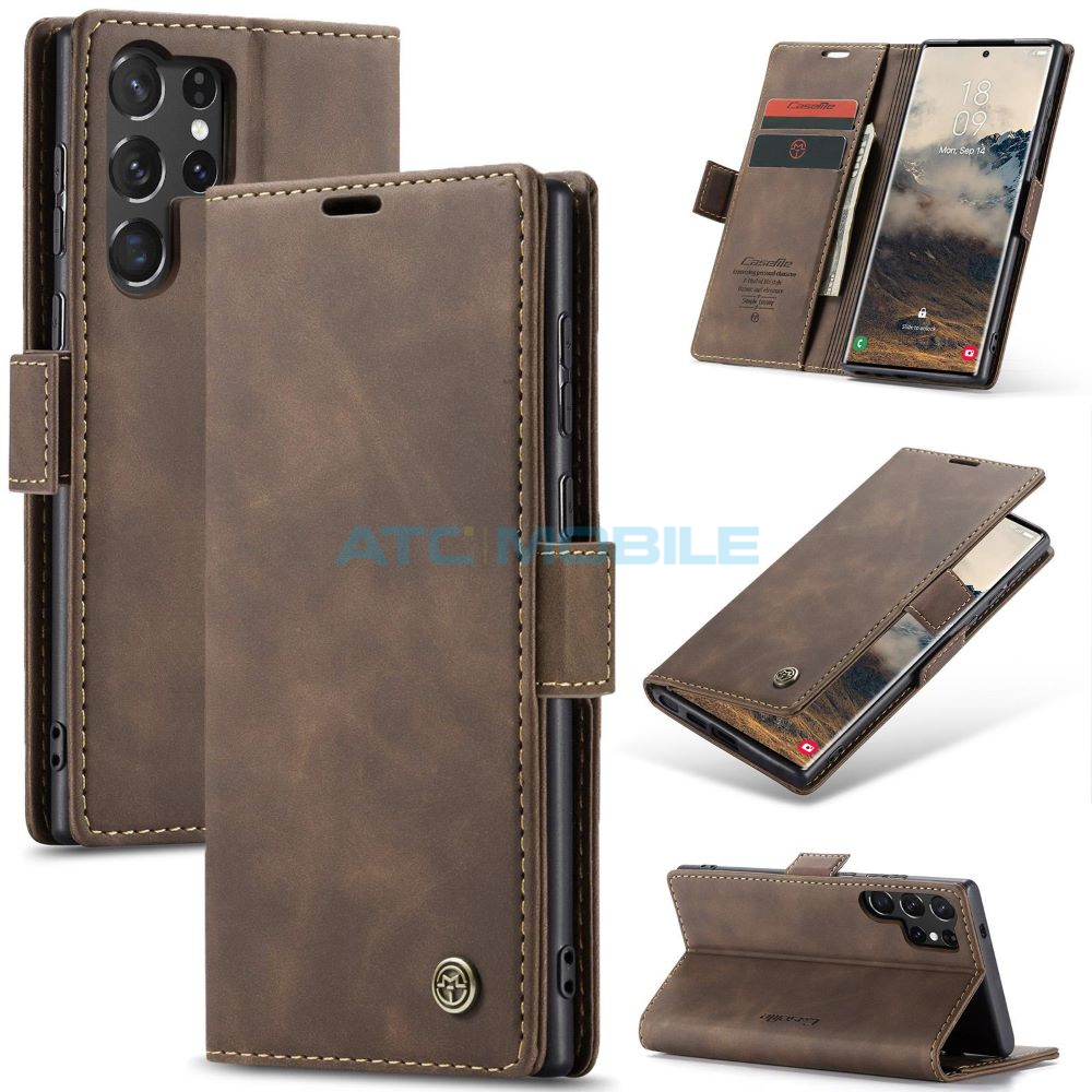CASEME-SGS938CO Pouzdro CaseMe Book Samsung Galaxy S25 Ultra 5G (SM-S938B) světle hněd&eacute;