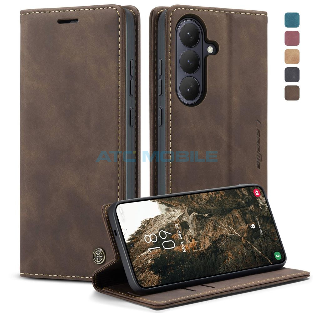CASEME-SGS946CO Shield4U kryt z PU kůže Cloud Dragon Samsung Galaxy S26+ 5G (SM-S946B) červený
