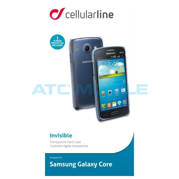 CellularLine Invisible- zadní pevný kryt Samsung Galaxy Core Duos (i8262), průhledný + fólie na LCD CellularLine Invisible- zadní pevný kryt Samsung Galaxy Core Duos (i8262), průhledný + fólie na LCD