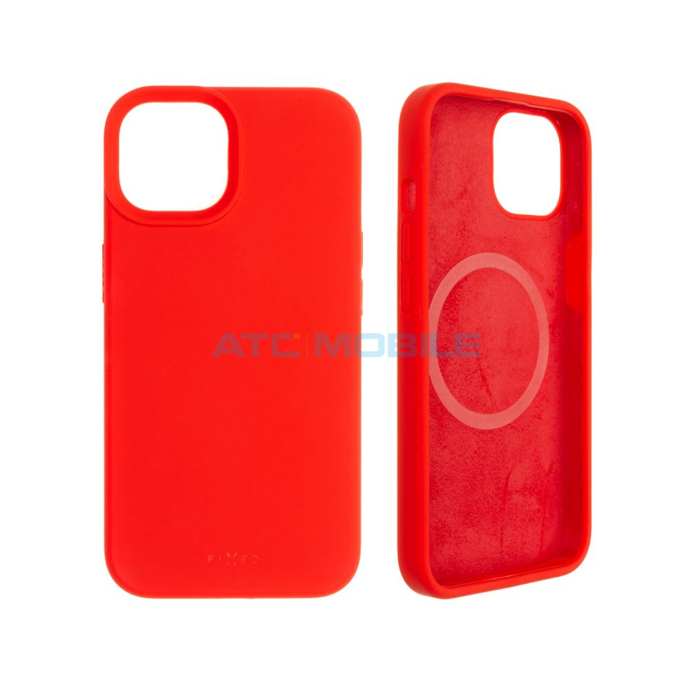 FIXED-FLM928RD iPhone 14 zadní kryt (sklo) červený s logem (OEM)