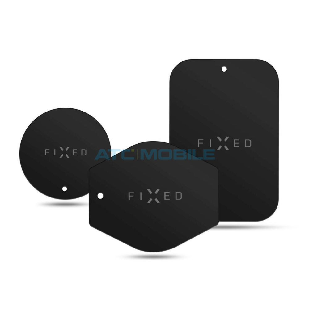 Sada náhradních plíšků k magnetickým držákům FIXED Icon Plates, černá Sada náhradních plíšků k magnetickým držákům FIXED Icon Plates, černá