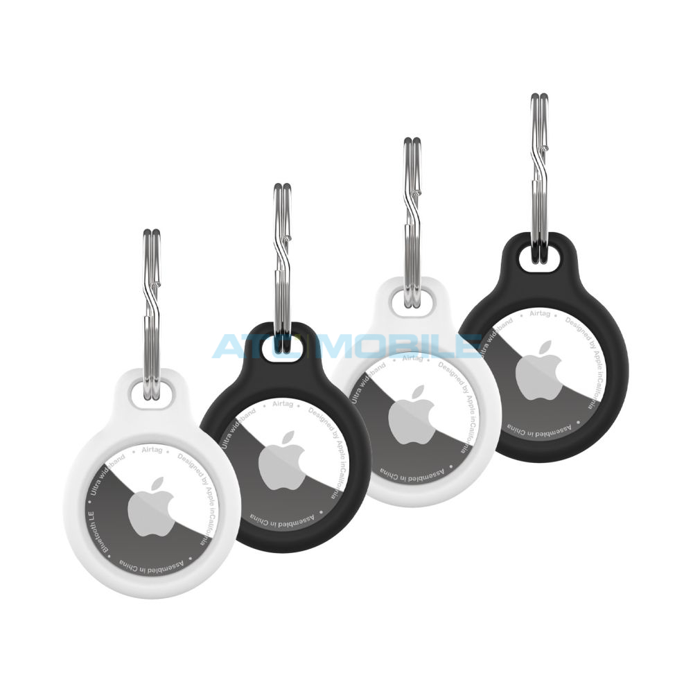 Silikonové pouzdro FIXED silky pro Apple AirTag 4ks (2x černé + 2x bílé) Silikonové pouzdro FIXED silky pro Apple AirTag 4ks (2x černé + 2x bílé)