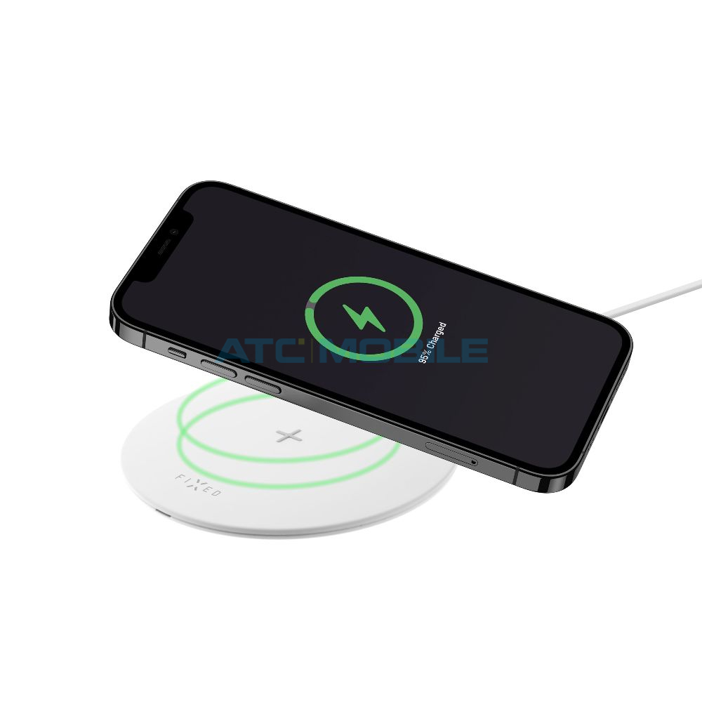 FIXED SlimPad bezdrátová nabíječka 15W bílá FIXED SlimPad bezdrátová nabíječka 15W bílá