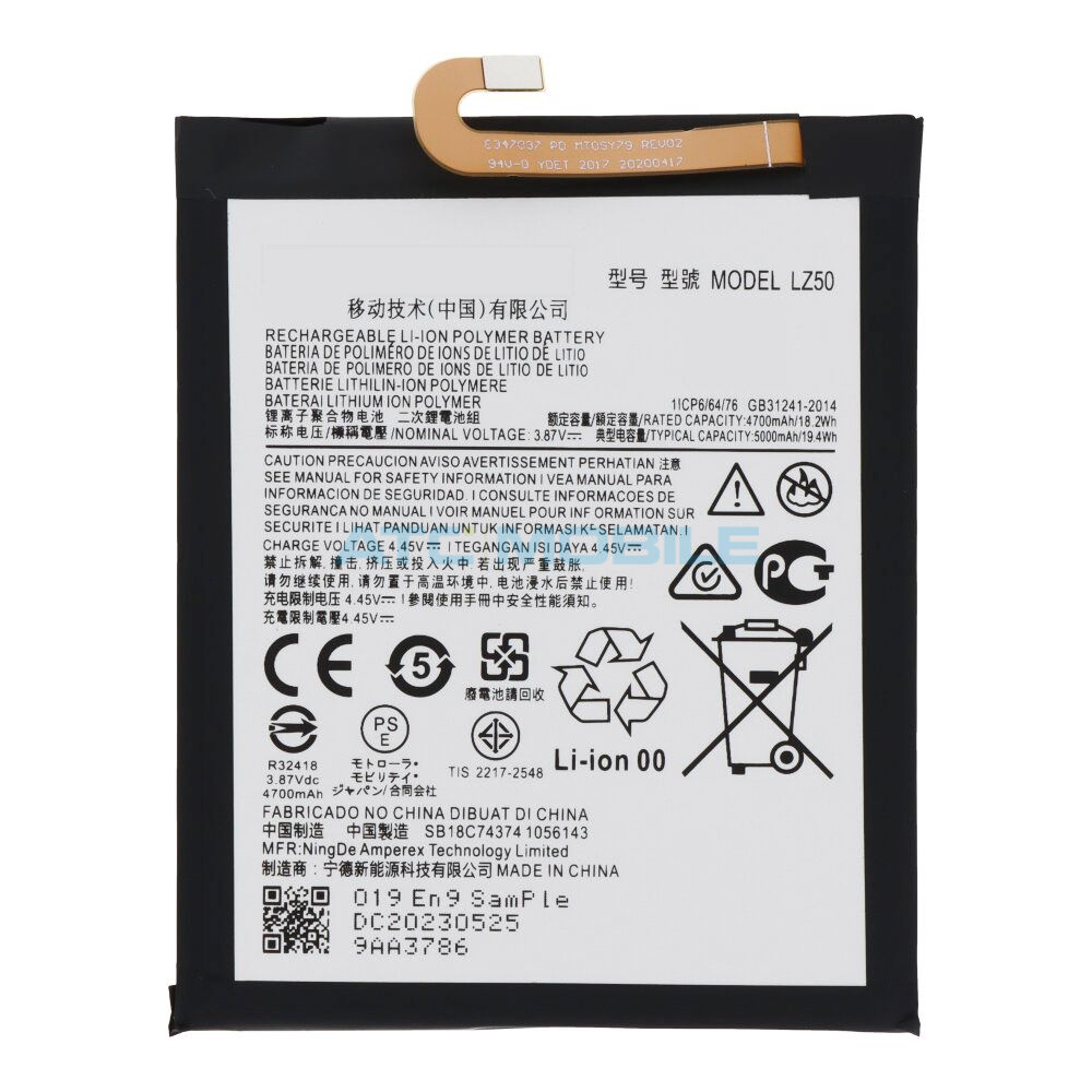 Baterie Motorola LZ50 5000mAh OEM včetně lepení Baterie Motorola LZ50 5000mAh OEM včetně lepení