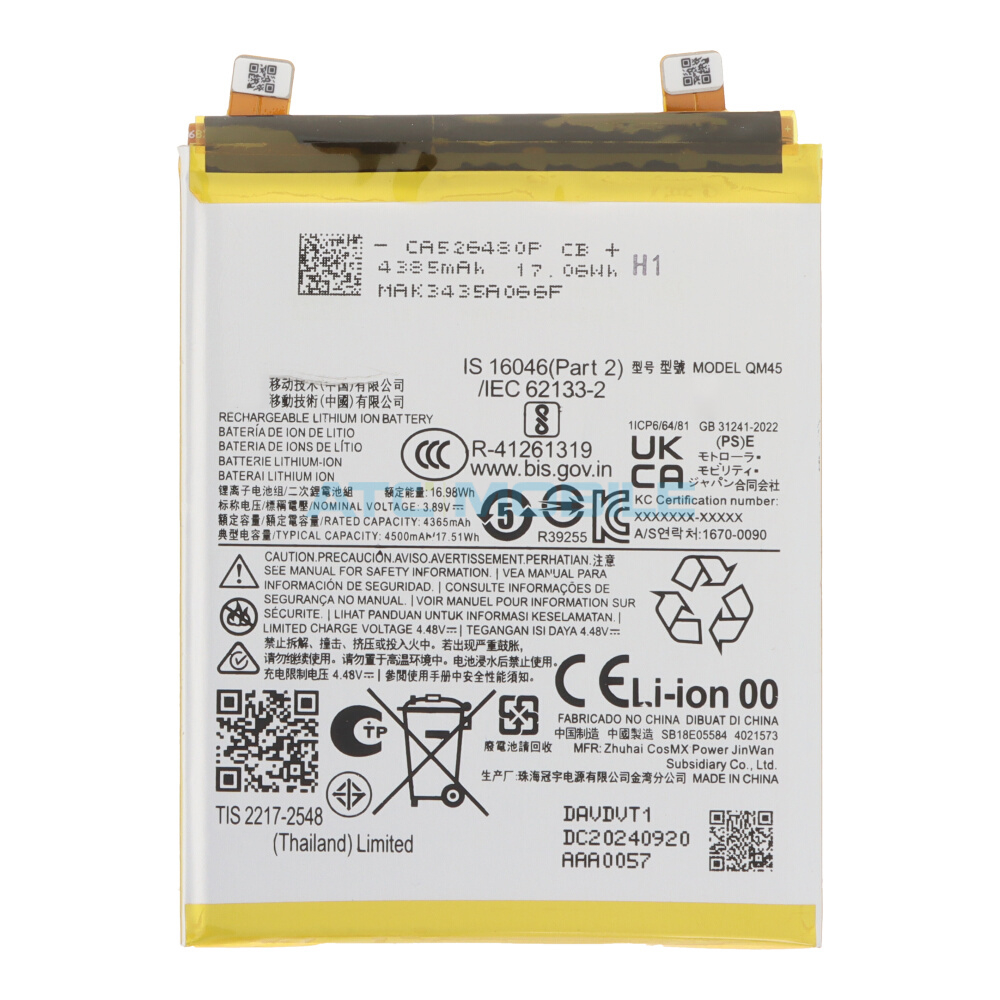 QM45-OEM Zadní kryt Motorola Edge 50 Pro (XT2403) černý
