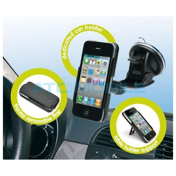 Muvit sada 3in1 Phone 4/4S - držák do auta, stůl a pouzdro Muvit sada 3in1 Phone 4/4S - držák do auta, stůl a pouzdro