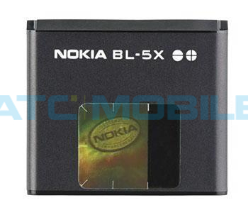 Baterie Nokia BL-5X, Li-Ion 600 mAh (v sáčku - určeno pro servis) Baterie Nokia BL-5X, Li-Ion 600 mAh (v sáčku - určeno pro servis)