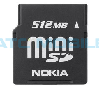 Nokia MU-23 miniSD 512 MB, bulk Nokia MU-23 miniSD 512 MB, bulk