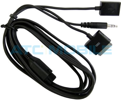 Audio kabel (USB, 3,5mm, iPhone konektor) k Parrot MKi 9000, 9100, 9200 Audio kabel (USB, 3,5mm, iPhone konektor) k Parrot MKi 9000, 9100, 9200