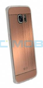 Zadn&iacute; kryt 4-OK PROTEK METAL Huawei P9 Lite (VNS-L21), růžovozlat&yacute; (měkk&eacute; boky, pevn&eacute; z&aacute;da, imitace 