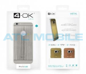 Zadn&iacute; kryt 4-OK PROTEK METAL Huawei P9 Lite (VNS-L21), stř&iacute;brn&yacute; (měkk&eacute; boky, pevn&eacute; z&aacute;da, imitace kov