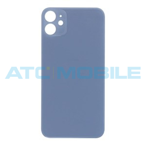 iPhone 11 zadn&iacute; kryt (sklo) fialov&yacute; s logem (OEM) - EU, Big Hole