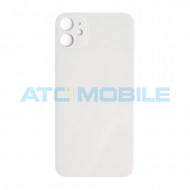 iPhone 11 zadn&iacute; kryt (sklo) b&iacute;l&yacute; s logem (OEM) - EU, Big Hole