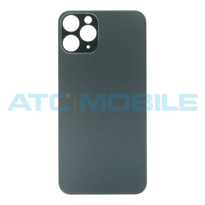 iPhone 11 Pro zadn&iacute; kryt (sklo) zelen&yacute; (Dark Green) s logem (OEM) - EU, Big Hole