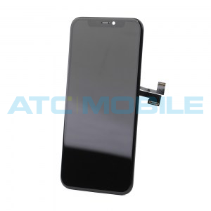 iPhone 12, 12 Pro displej + dotyk + r&aacute;m čern&yacute; (Premium Soft OLED)