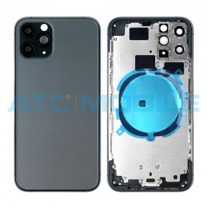iPhone 11 Pro zadn&iacute; kryt (sklo) s logem, r&aacute;mem zelen&yacute; včetně drž&aacute;ku SIM a tlač&iacute;tek, EU verze (OEM)