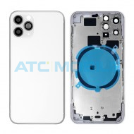iPhone 11 Pro zadn&iacute; kryt (sklo) s logem, r&aacute;mem b&iacute;l&yacute; včetně drž&aacute;ku SIM a tlač&iacute;tek, EU verze
