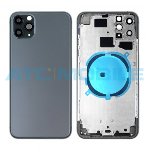 iPhone 11 Pro Max zadn&iacute; kryt (sklo) s logem, r&aacute;mem zelen&yacute; včetně drž&aacute;ku SIM a tlač&iacute;tek, EU verze