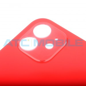 iPhone 12 zadn&iacute; kryt (sklo) červen&yacute; s logem (Premium) - Big Hole