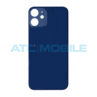 iPhone 12 Mini zadn&iacute; kryt (sklo) modr&yacute; s logem (Premium) - Big Hole 