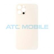 iPhone 12 Pro zadn&iacute; kryt (sklo) zlat&yacute; s logem (OEM) - Big Hole