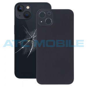 iPhone 13 zadn&iacute; kryt (sklo) čern&yacute; (Midnight) s logem (Premium) - Big Hole 
