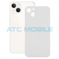 iPhone 13 zadn&iacute; kryt (sklo) b&iacute;l&yacute; (Starlight) s logem (OEM) - Big Hole