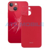 iPhone 13 Mini zadn&iacute; kryt (sklo) červen&yacute; s logem (Premium) - Big Hole 