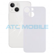 iPhone 13 Mini zadn&iacute; kryt (sklo) b&iacute;l&yacute; (Starlight) s logem (OEM) - Big Hole