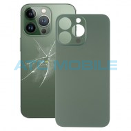 iPhone 13 Pro zadn&iacute; kryt (sklo) zelen&yacute; (Alpine Green) s logem (OEM) - Big Hole