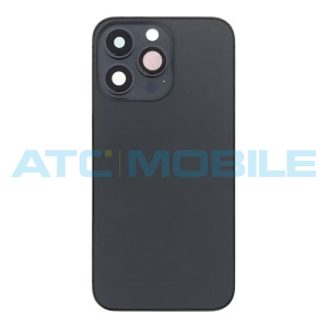 iPhone 13 Pro zadn&iacute; kryt (sklo) s logem, r&aacute;mem čern&yacute; včetně drž&aacute;ku SIM a tlač&iacute;tek, EU verze (OEM)