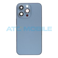 iPhone 13 Pro zadn&iacute; kryt (sklo) s logem, r&aacute;mem modr&yacute; včetně drž&aacute;ku SIM a tlač&iacute;tek, EU verze (OEM)