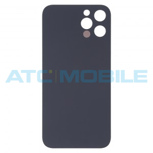 iPhone 13 Pro Max zadn&iacute; kryt (sklo) zlat&yacute; s logem (OEM) - Big Hole