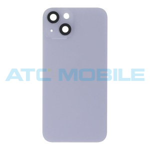 iPhone 14 zadn&iacute; kryt s logem, r&aacute;mem včetně skl&iacute;ček kamer fialov&yacute; (OEM)