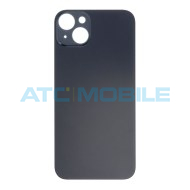 iPhone 14 Plus zadn&iacute; kryt (sklo) čern&yacute; s logem (OEM) - Big Hole