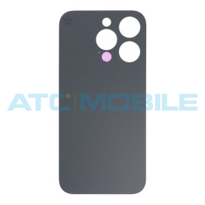 iPhone 15 Pro zadn&iacute; kryt (sklo) modr&yacute; titan s logem (OEM) - Big Hole